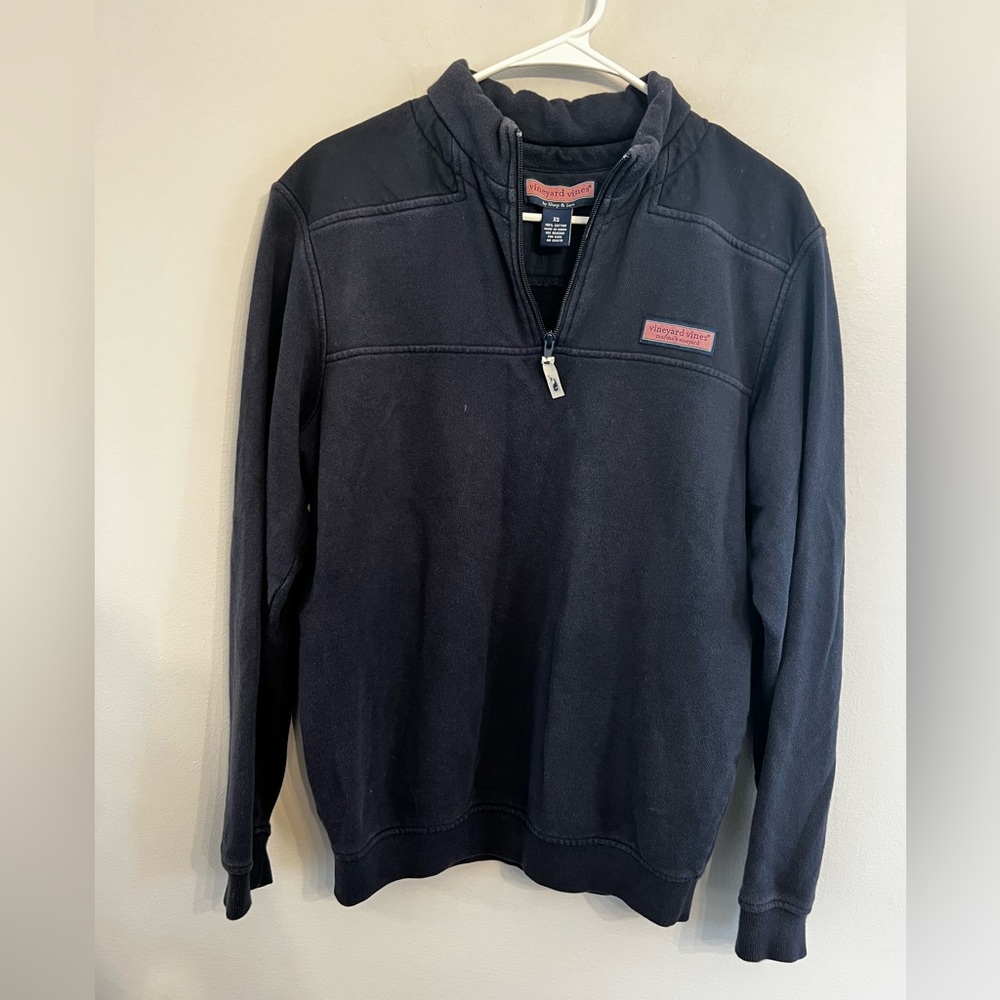 Vineyard Vines by Shep & Ian Mens XS Blue 1/4 Zip‎ Pullover Sweater Mock Neck